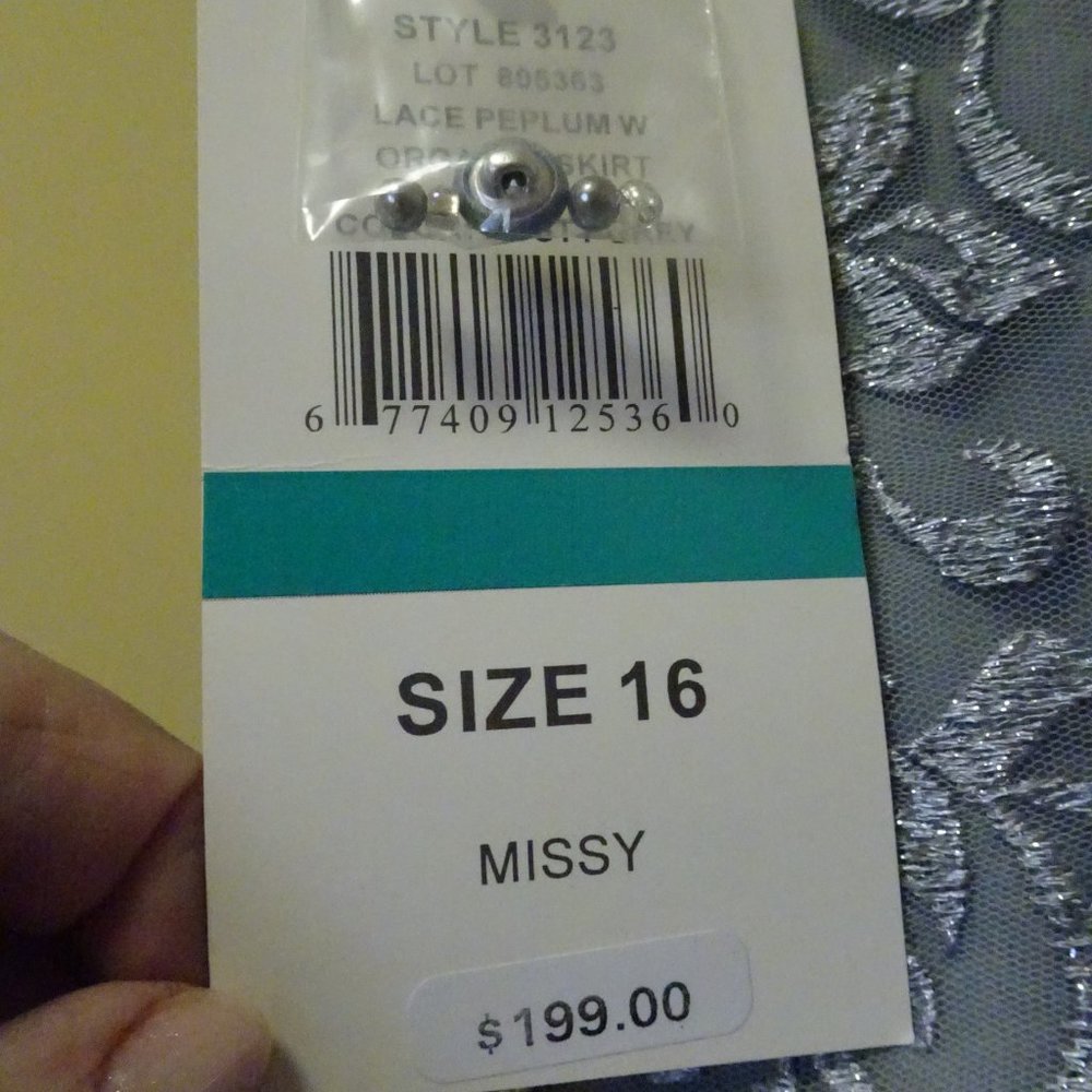 Dusty Gray Long Formal/Prom Dress-NEW- - Picture 8 of 8